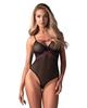 Obsessive - Sexy Semi-Sheer Bodysuit With Pink Straps Novenes XL/2XL