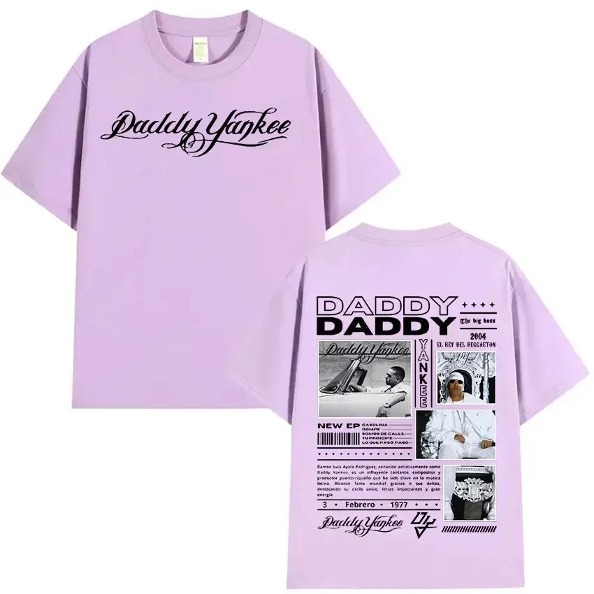 Rapper Daddy Yankee 2024 Tour Graphic T Shirts Unisexs Retro High Quality Oversized Cotton Tshirt Y2k Unisex Hip Hop Clothing Tshirt