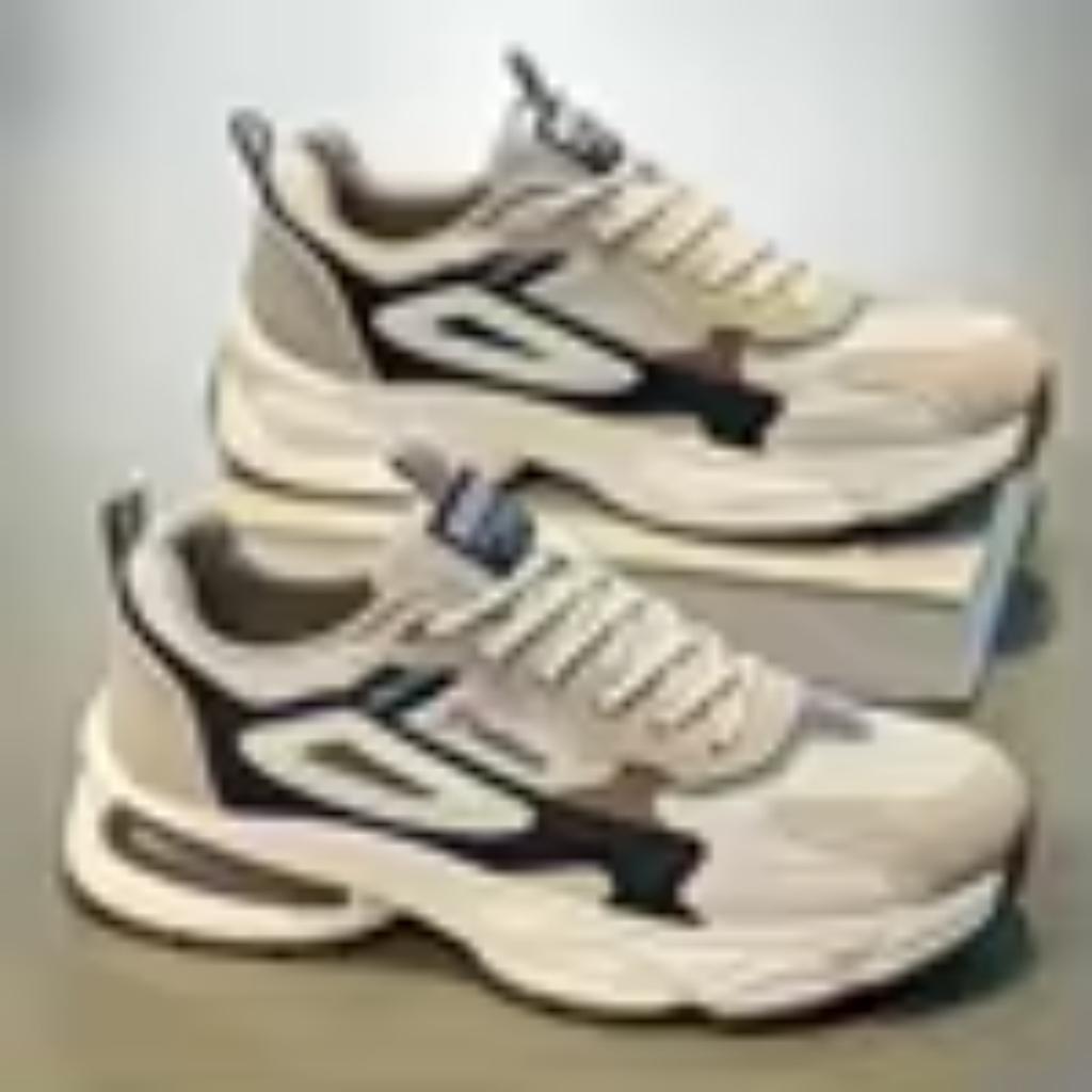 Autumn Men's Trendy Casual Dad Shoes Breathable Korean Edition Mesh Youth Sports Sneakers Thick Bottom Synthetic Upper Material