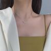 S925 Silver-Plated Eggplant Necklace - Korean Chic Smile Clavicle Chain