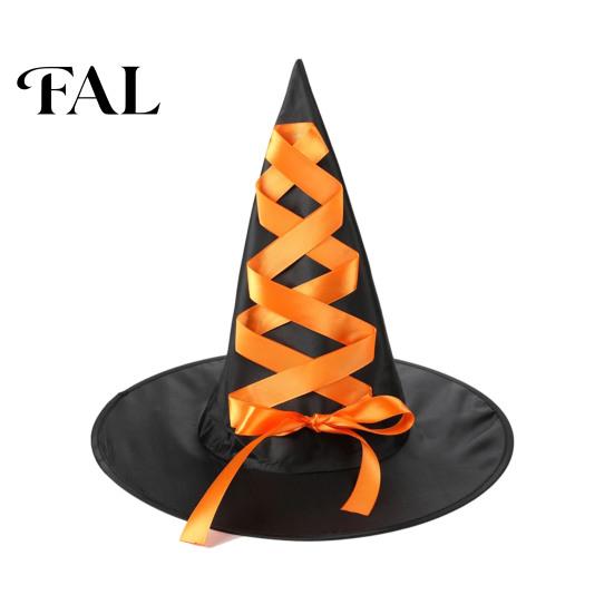 Holiday Photo Booth Props Halloween Witch Hat, Reusable Oxford Cloth Pointed Wizard Hat for Costume, Carnival, Masquerade, Cosplay Party Festival