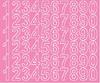 Self-Adhesive Number Stickers 3 Cm Stickers Pink Matte