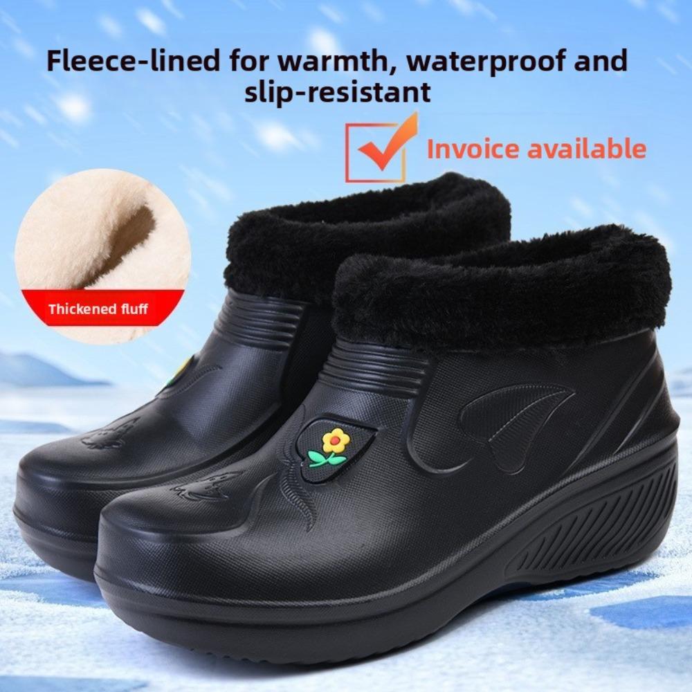 **Men Women EVA Waterproof Winter Snow Boots Warm Anti Slip Work Shoes Cold Resistant Outdoor**