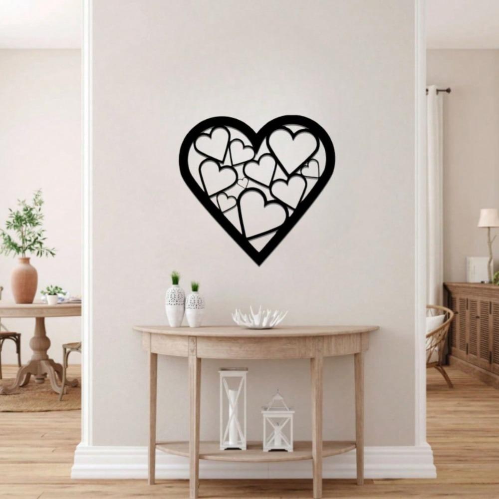 Modern Heart Metal Wall Decor Wedding Anniversary Gift Mother's Day Home Decoration Versatile Celebration Art