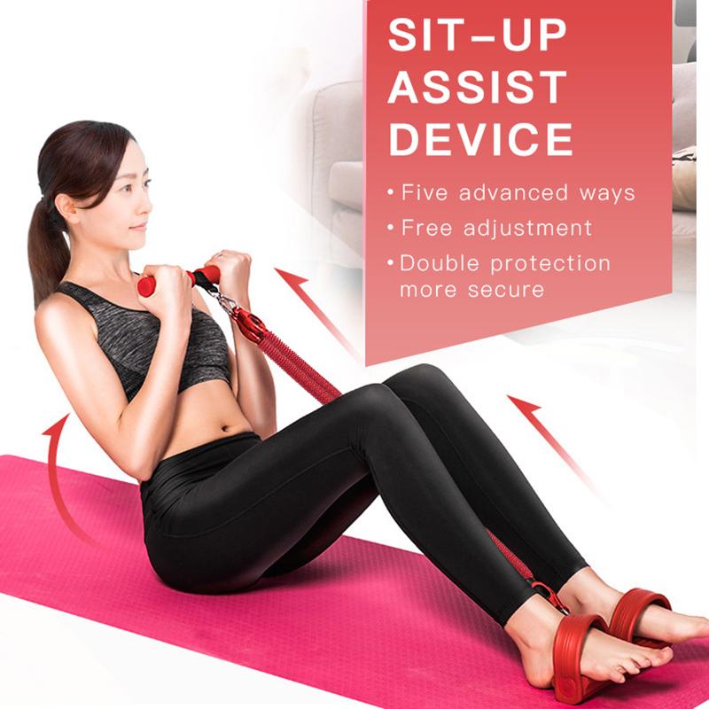 Home Fitness Pull Pedal Exerciser with Resistance Band for Weight Loss Yoga Shaping Thin Belly Workout
