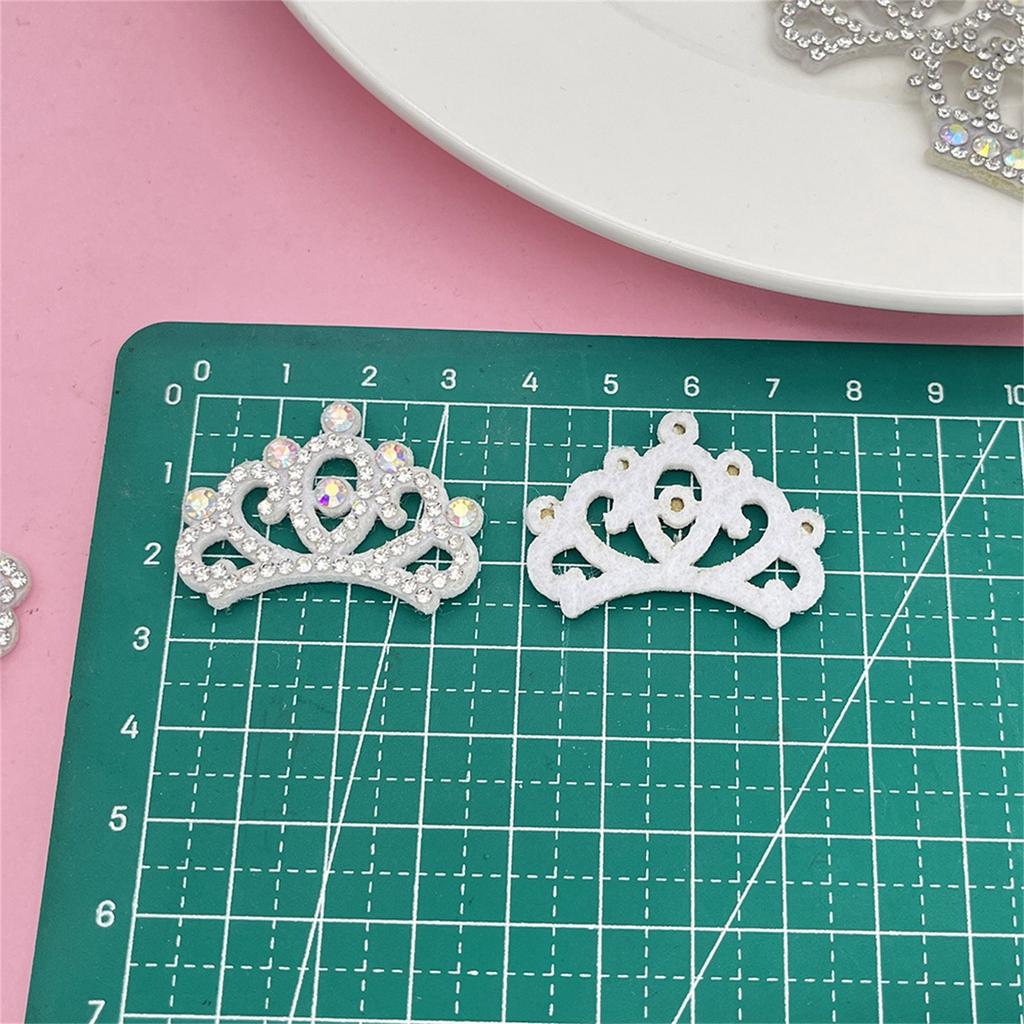 15Pcs Padded Multiple Shaped Crown Rhinestone Applique For DIY Clothes Crafts Decor Patches Headwear Hair Bow Accessories