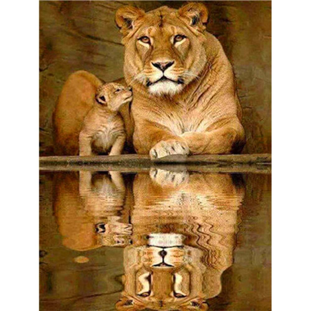 Diamant Peinture Ensemble Animal Réflexion 5D BRICOLAGE Diamant Broderie Vente Chat Chien Strass Mosaïque Point De Croix Decortion