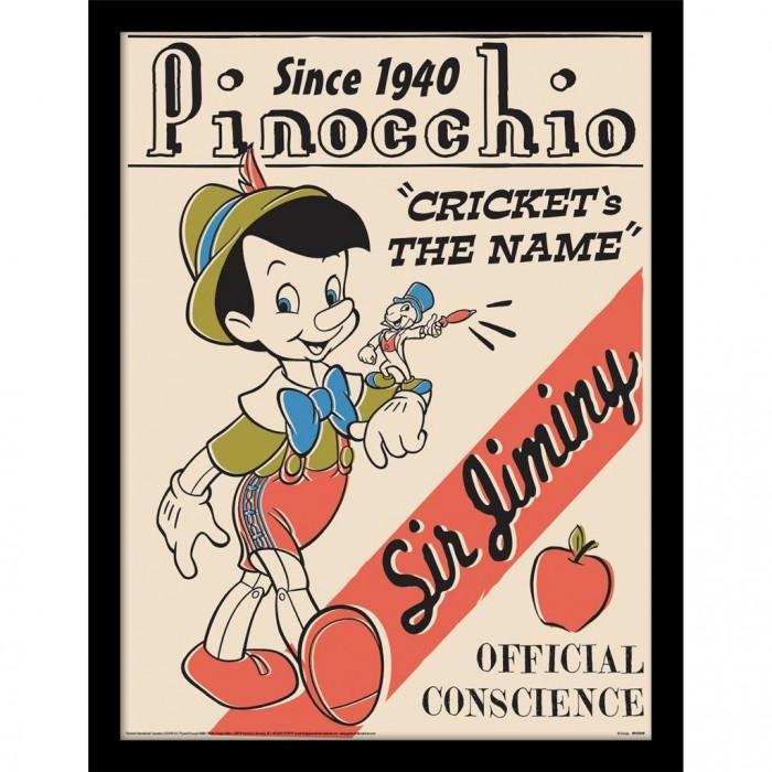 Pinocchio Cricket´s The Name Framed Poster