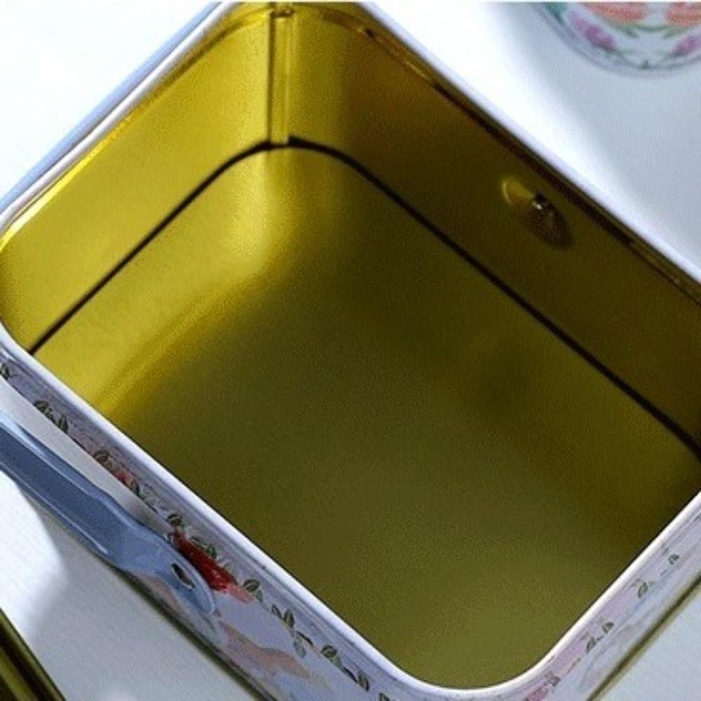 Handle Design Easter Egg Bunny Box Decorative Case Tinplate Material Candy Cookie Box Easter Theme Empty Box Gift Packaging Box