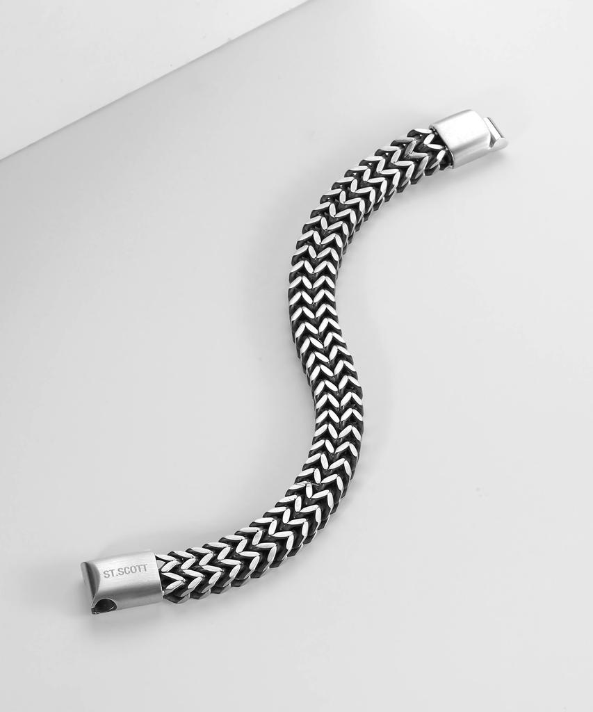 St.Scott London Bowen Double-Strand Steel Bracelet / Stj-Sb2027