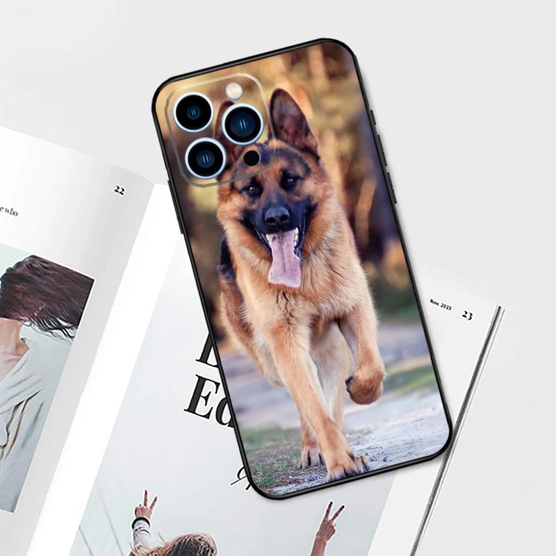Capa de telefone para cão pastor alemão para iPhone 11 12 13 14 15 Pro Max Plus 12 13 Mini 7 8 SE X XR XS MAX Capa Shell