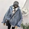 Spring Denim Bomber Jacket Women's Short Bat Sleeve Loose Demi-season Jeans Tooling Woman Coat Outerwear Women Clothes Plus Size