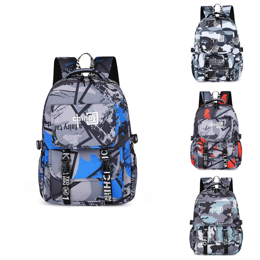 Durable Nylon Student Backpack With Inner Laptop Compartment For Middle Schoolers