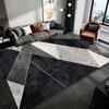 Nordic Black Grey Geometry Carpet for Living Room Home Sofa Area Non-slip Design Rugs Decoration Bedroom Bedside Soft Floor Mat