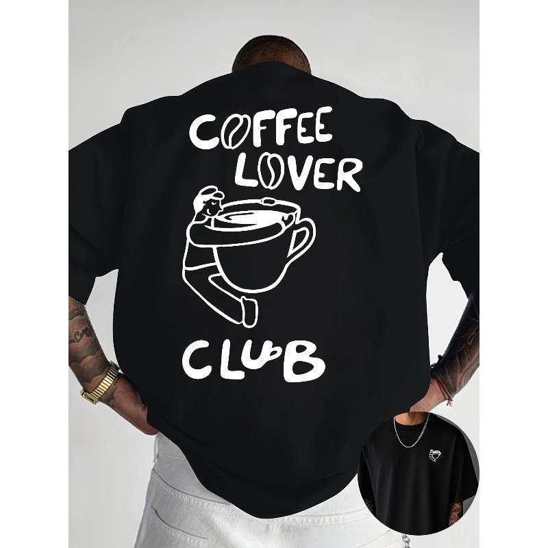 Personalized Creative Front And Back Print Pattern Round Neck T-Shirt, Pure Summer Trendy Fashion Short Sleeves, Casual Daily Style Top