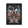 Solid Wood Frame Vintage Oriental Art Posters Japanese Horror Geisha Nordic Canvas Painting Retro Abstract Wall Pictures Living Room Home Decor