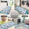 1PC Scandinavian Patriotism Kitchen Rug Non-Slip Door Mat Pop Design Bathroom Rug Bath Mat Carpet for Home Sink Laundry Decor