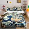 Ocean Wave Art Decor Set Soft Comfortable Duvet Cover Bedding Set Included 1*Duvet Cover & 2*Pillowcases, Gift