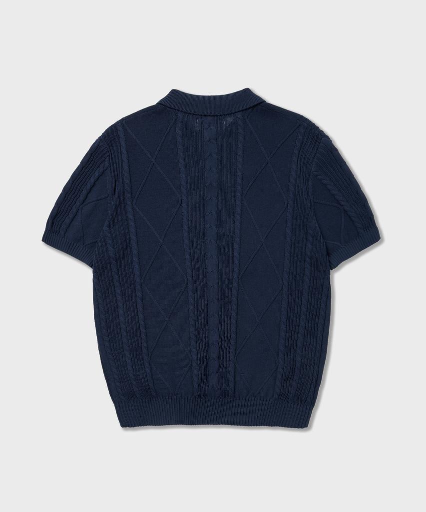 AMFEAST Seaman Knit Polo Navy