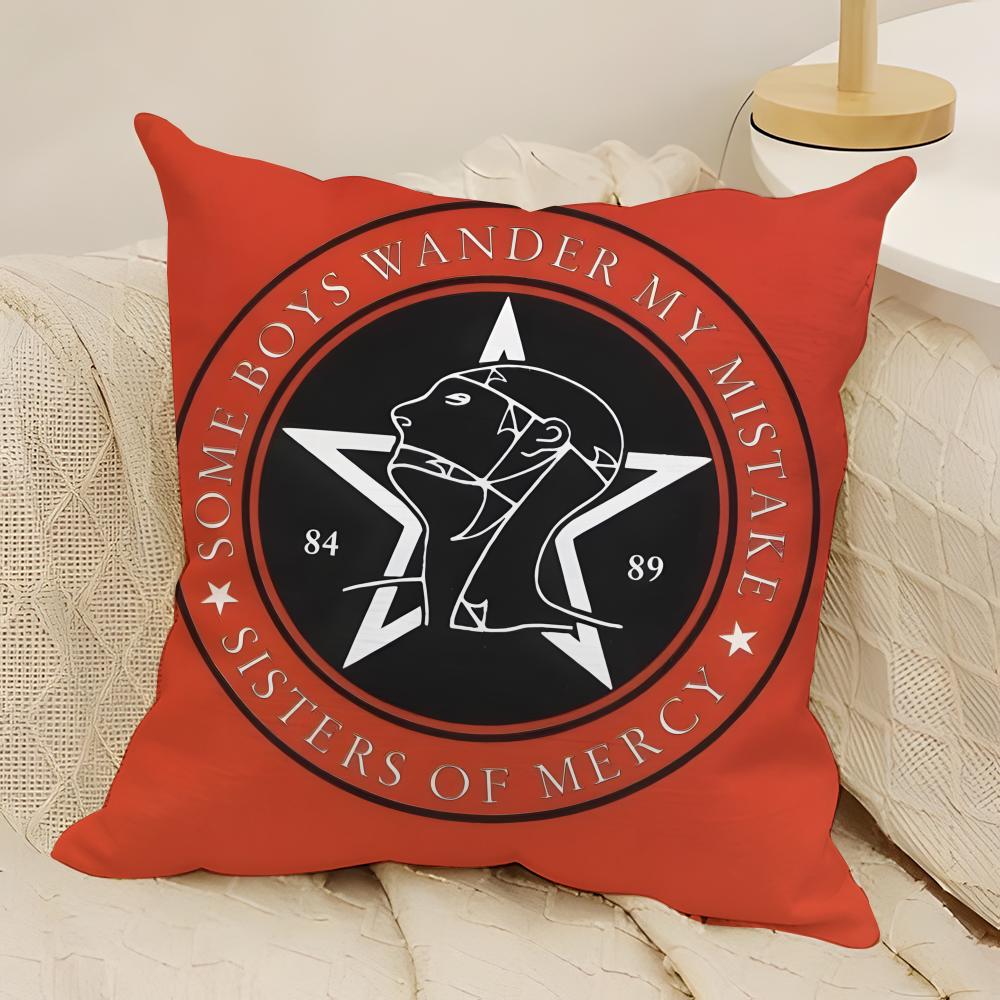 Gothic Rock The Sisters of Mercy Pillow Case Natural Linen DoubleSided Printing Sofa Home Decor Cushion Cover