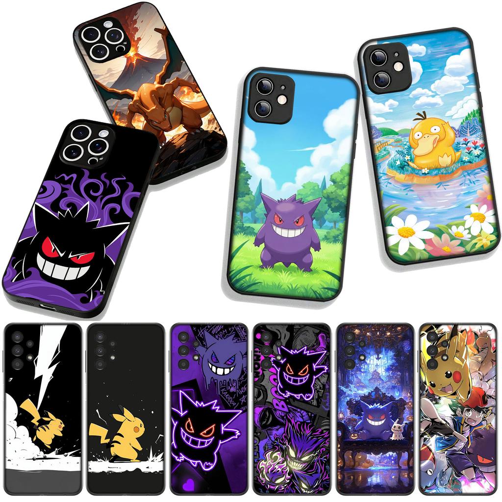 P-Pokemons GO P-Pikachus Gengar Phone Cover for Apple iPhone 17 16 11 Pro XS Max XR 6 7 8 Plus 16E SE 2020 Air 5 SE2 Case