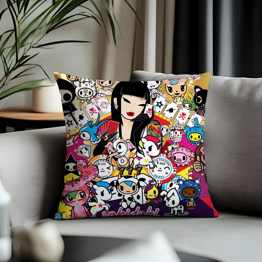 Viral Ttokidokiead Cushion Cover Antidustmite Pillowcase Invisible Zipper Silky Short Plush Sofa Cushion Cover