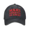 Alkalmi Make America Go Away MAGA Farmer Snapback Sapka Zöld-fehér Minden évszak Utazás Állítható Sapka