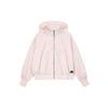 Solid Color Casual Hooded Long Sleeve Jacket Women Outerwear Grey Pink IM8842