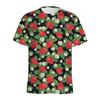 Fashion Kiwi Strawberry Graphic T-shirt Men Cartoon 3D Printed Fruits T Shirts Women Round Neck Tees Tops Loose Short Sleeves
