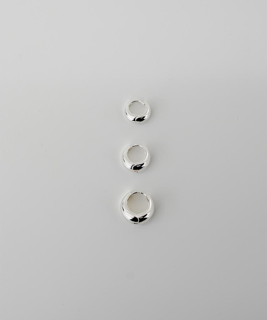Febor Classic Dome Earring [S, M, L]_Silver