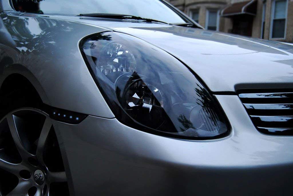 Ilmondomall Headlight Film, Taillight Film, and Fog Light Film, Light Black (040 x 120cm, Light Black)