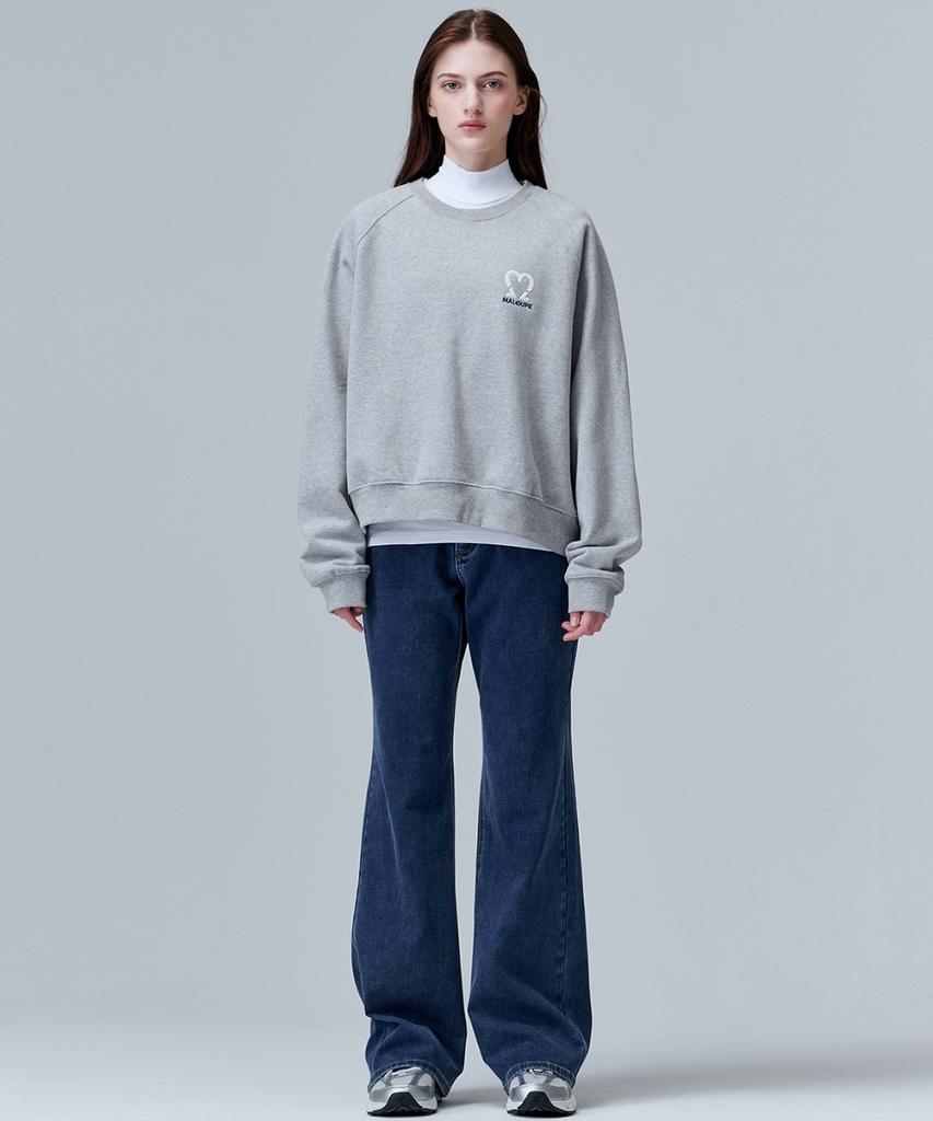 MALOUPE 5305 Brushed Raglan Sweatshirt (Gray)