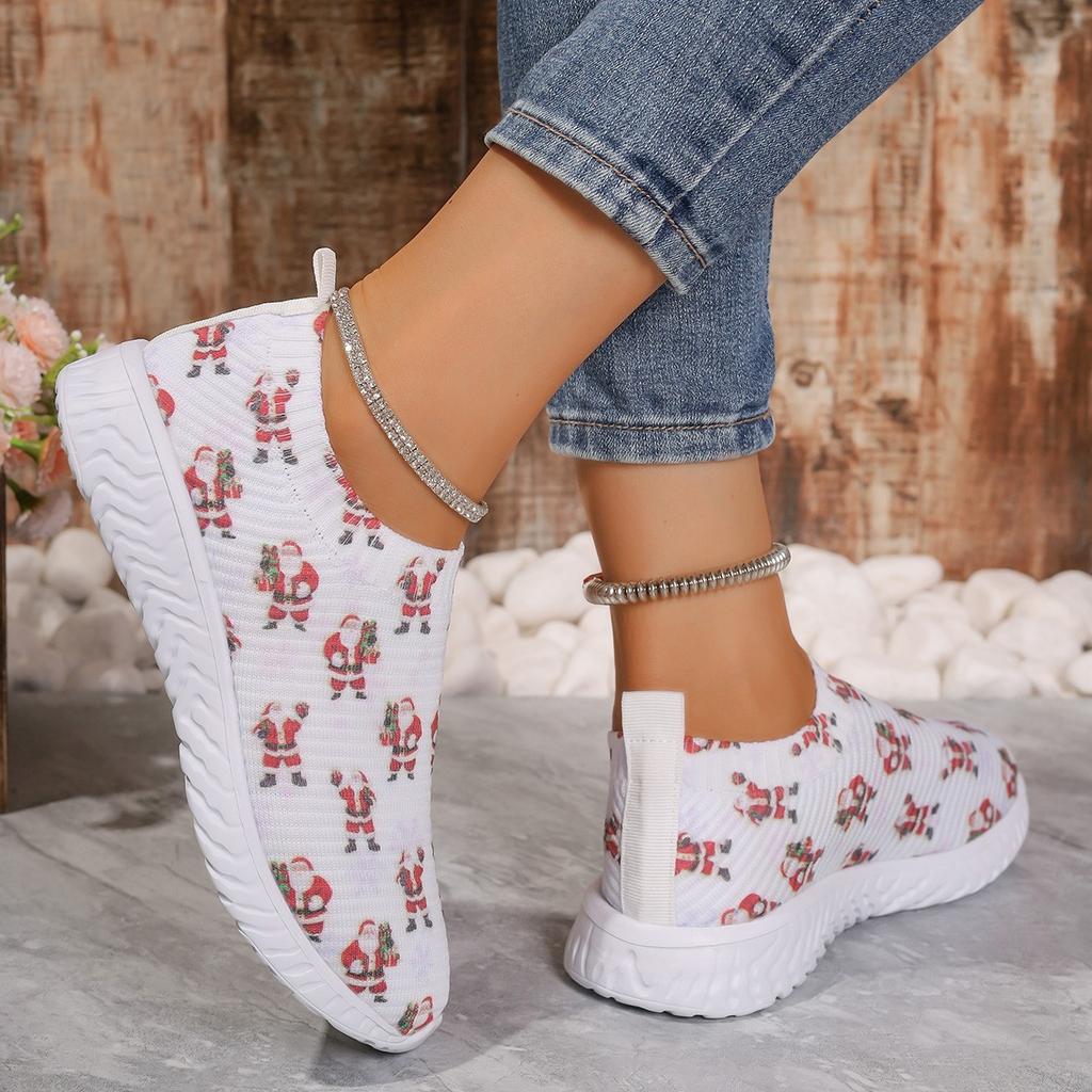 Fashion Women Shoes Print Breathable Sneakers Woman Slip-on Light Non-slip Flats Ladies Soft Bottom Casual Sports Shoes for Women