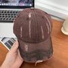 New Washed Cotton Baseball Cap Unisex Hip Hop Street Sun Hat Outdoor Soft Top Distressed Letters Denim Peaked Cap