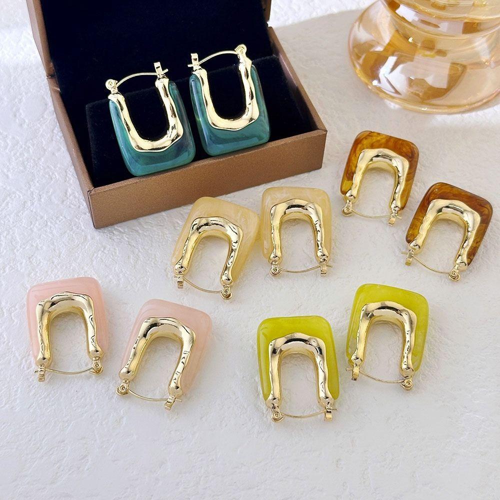 Vintage Style U Shaped Earrings Irregular Shape Stud Earrings Ear Buckles Party Jewelry