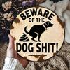 Metal Sign Dog Warning Humorous Wall Art Home Bar Garden Decor 7.8 Inch