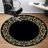 1pc Ornate Circle Chair Carpet for Office, Soft Comfortable Mat For Office, Living Room, Bedroom, Machine Washable Carpet yy251112126