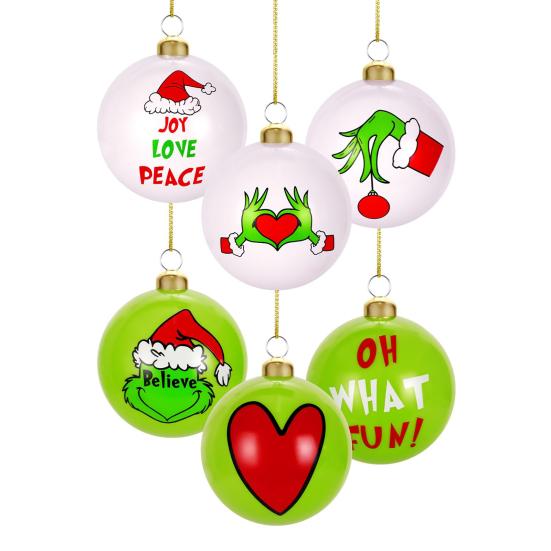 12Pcs Shatterproof Christmas Ornaments 2.36 Inch Plastic Balls Xmas Tree Decor for Indoor Outdoor DIY Holiday Craft Supplies