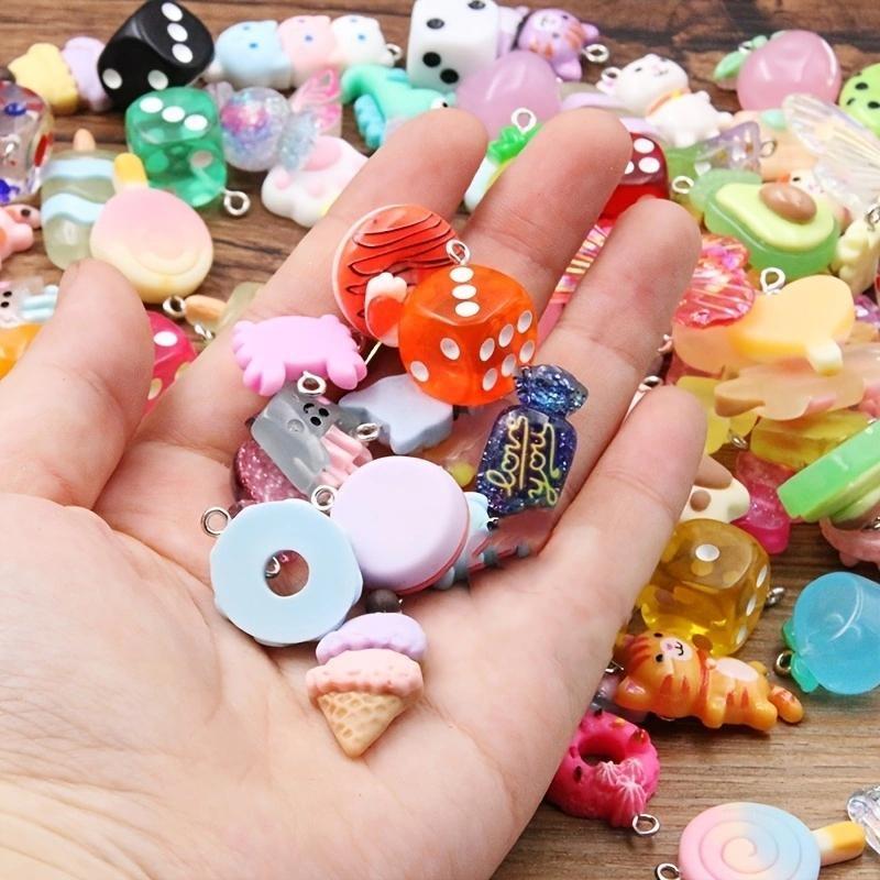 5 pièces/lot ou 20 pièces/lot 80 Styles mélange fruits animaux Popsicle bonbons résine boucle d'oreille breloques résultats de bricolage porte-clés Bracelets pendentif pour la fabrication de bijoux