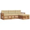 Outdoor-Sofagarnitur in Natur und Beige 249,5 x 162,5 x 73 cm