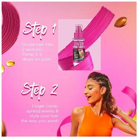 Livon Serum Anti Frizz Serum Damage Protection For All Hair Types 100 Ml
