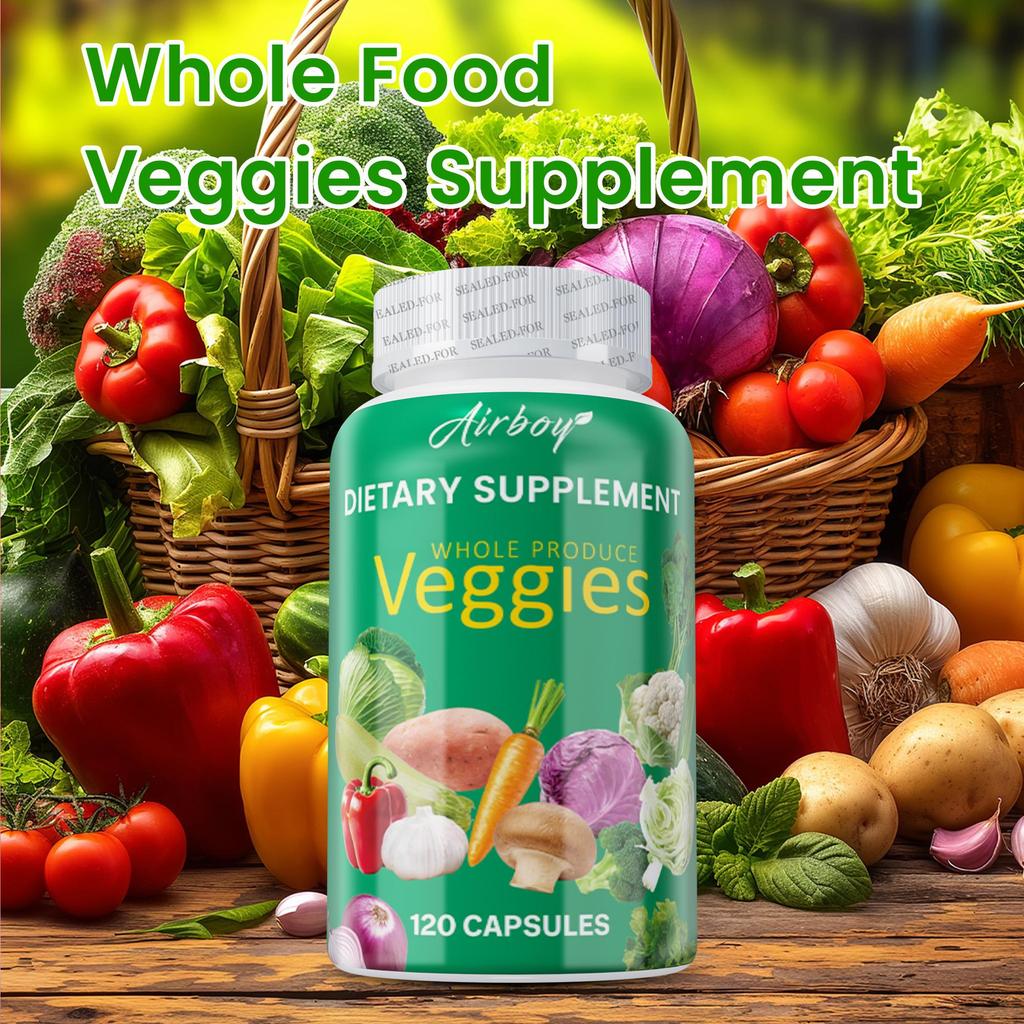 Balanced natural vegetables, whole-food nutritional supplements, carotene, dietary fiber supplements, vitamins and minerals.