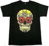 Blumen Zucker Schädel T-Shirt Dia De Los Muertos Horror Halloween Erwachsenen T-Shirt Neues Unisex T-Shirt