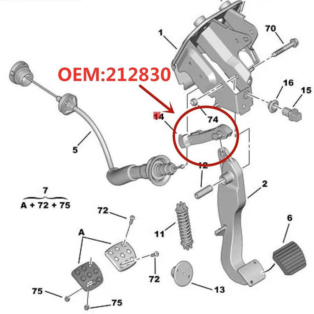 Clutch Pedal Linkage for Peugeot 206, Citroen C2