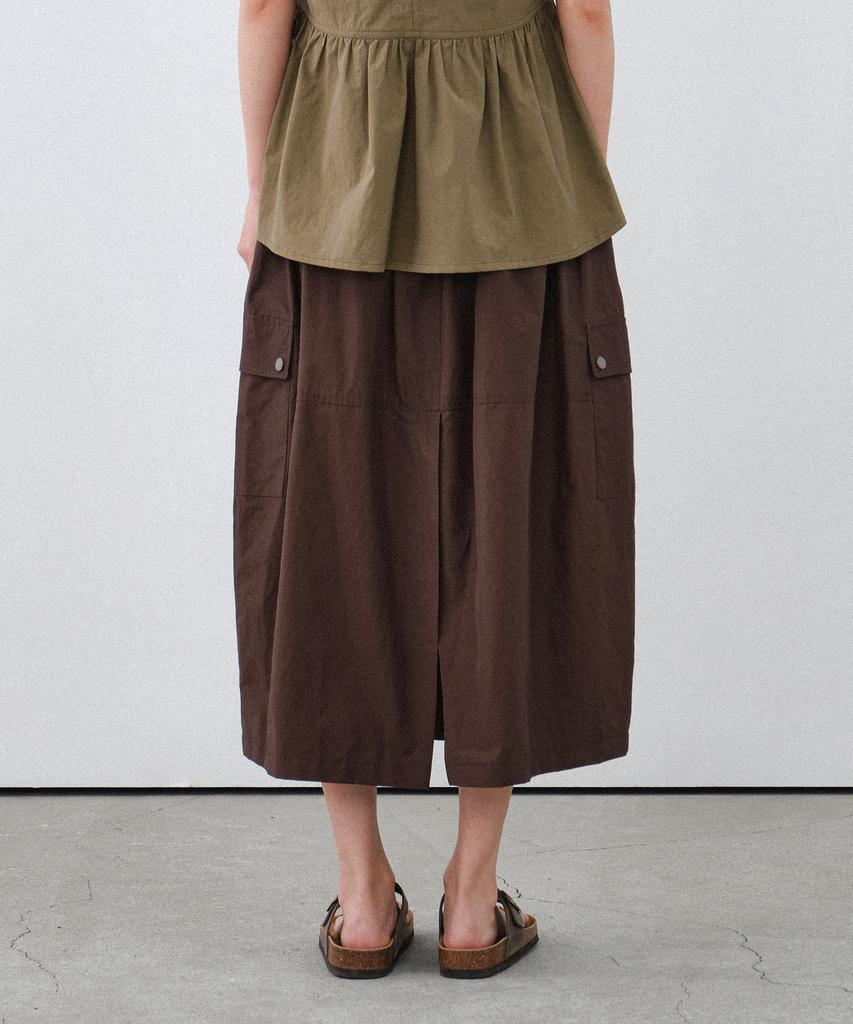 Hilliment Women'S Cargo Balloon Skirt (Brown)