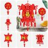 Decorative Chinese Lantern With Spring Character Garden Style Non-woven Oval Shape