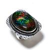 Natural Dicorich Glass Gemstone 925 Sterling Silver Gift Ring Size 8.5 K6n06