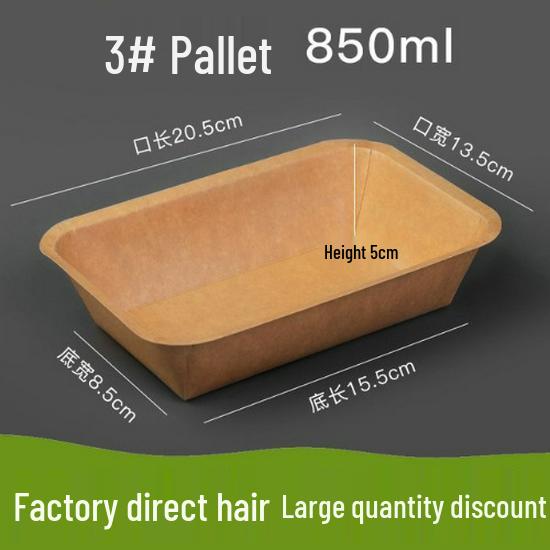 Disposable Kraft Paper Tray for Picnic and BBQ Snacks