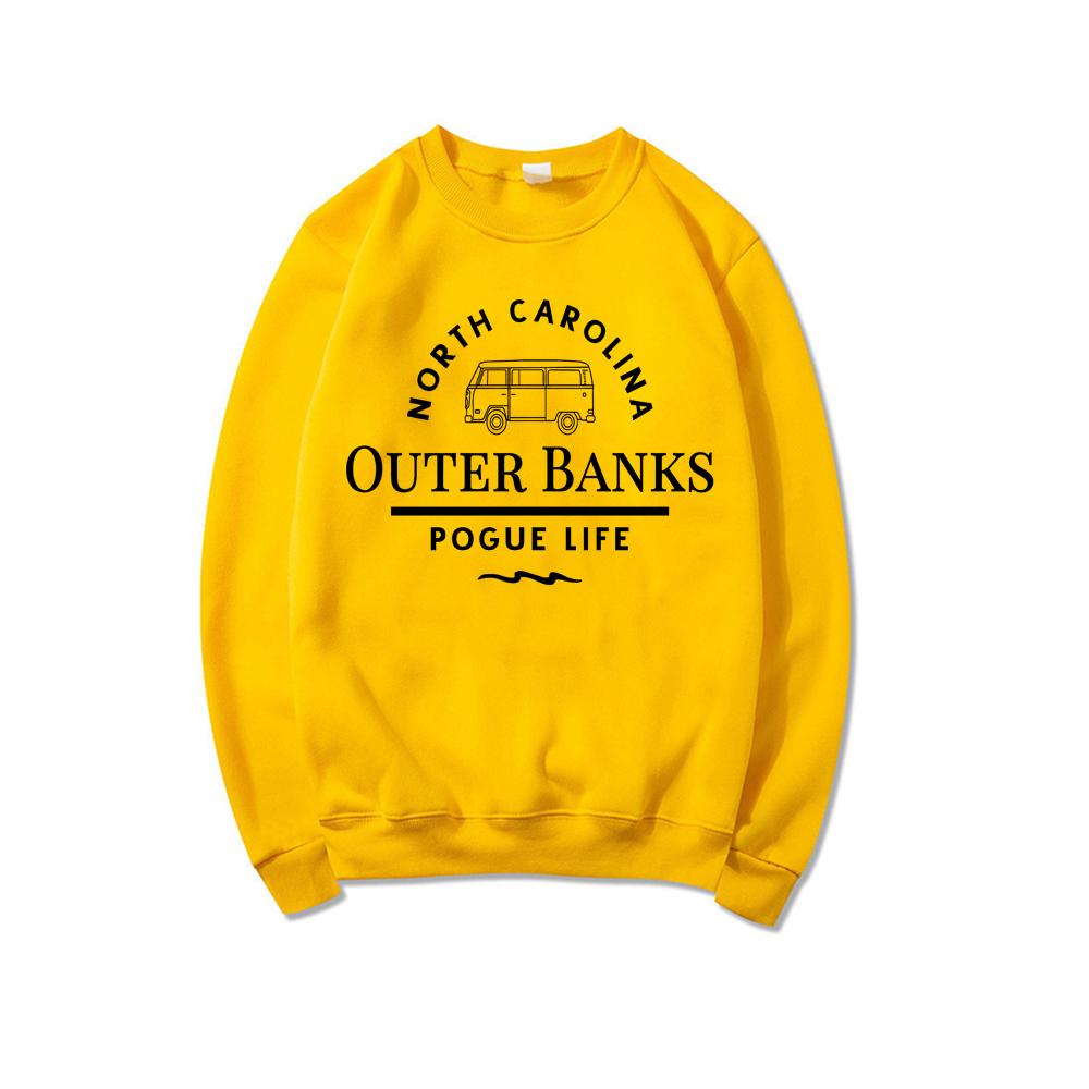 Outer Banks North Carolina Sweatshirt Pogue Life Hoodies Outer Banks Paradise On Earth Hoodie OBX Crewneck Sweatshirts Women Top