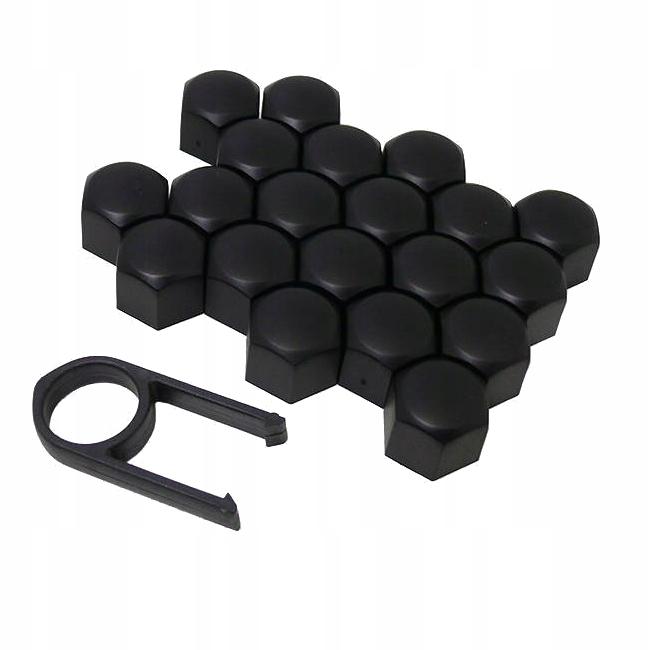 WHEEL BOLT CAPS RIMS CAP 19mm BLACK CAPS PULLER